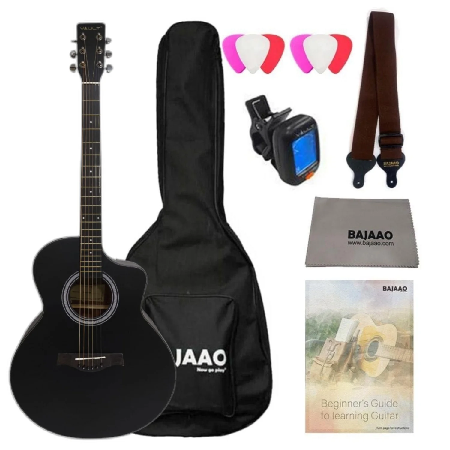 Vault EA40 41 inch Premium Solid Spruce-Top Cutaway Acoustic Guitar - Image 92
