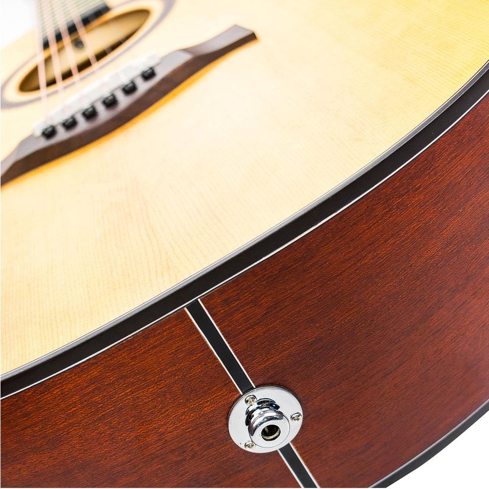 Vault EA40CE 41 inch Premium Solid Spruce-Top Cutaway Electro Acoustic Guitar with Bag, Strap, Picks, Tuner, Polishing Cloth & Ebook - Image 4