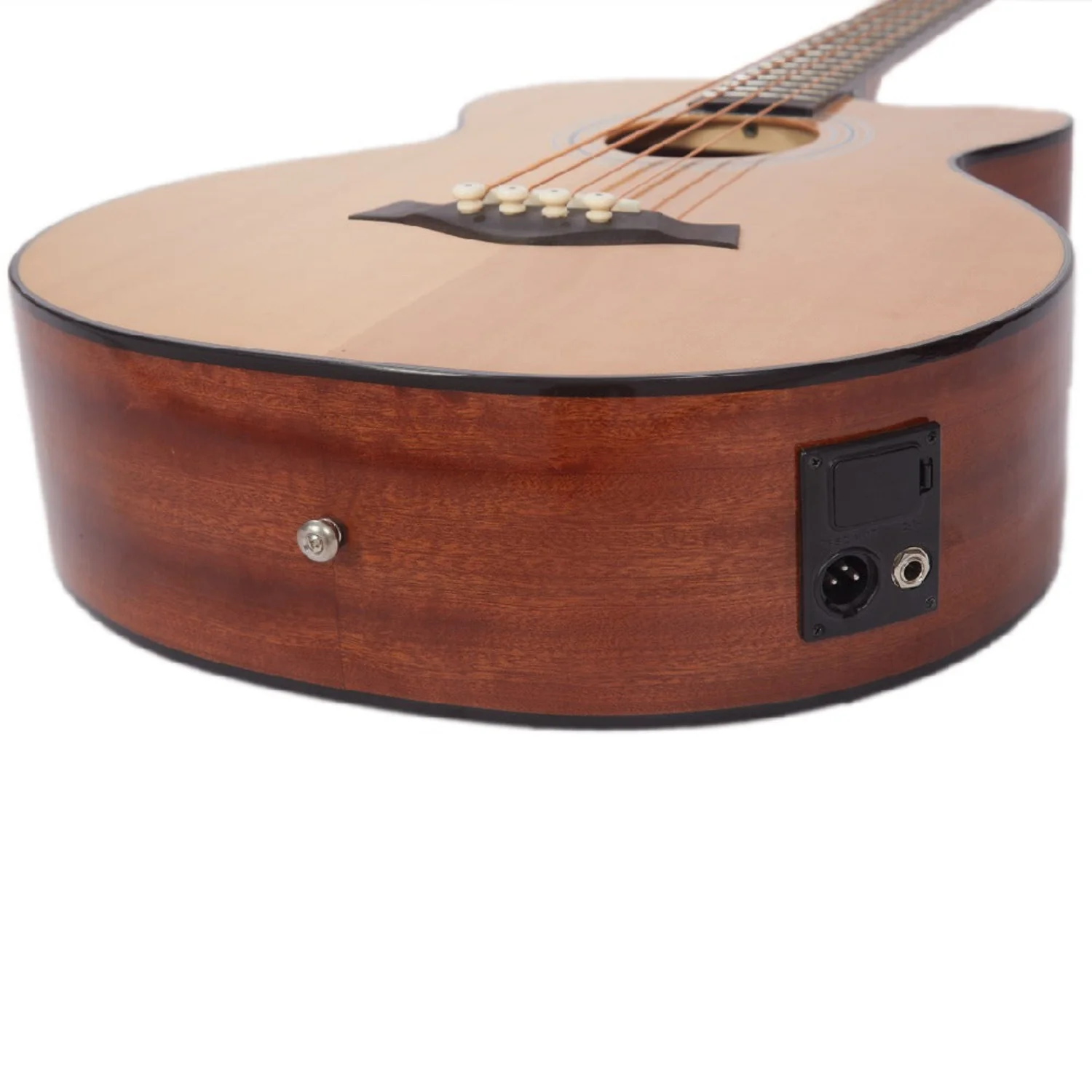 Vault EB40CE 4 String Solid-Top Acoustic Bass Guitar With EQ and Padded Gigbag - 34" Long Scale Length  - Open Box - Image 16