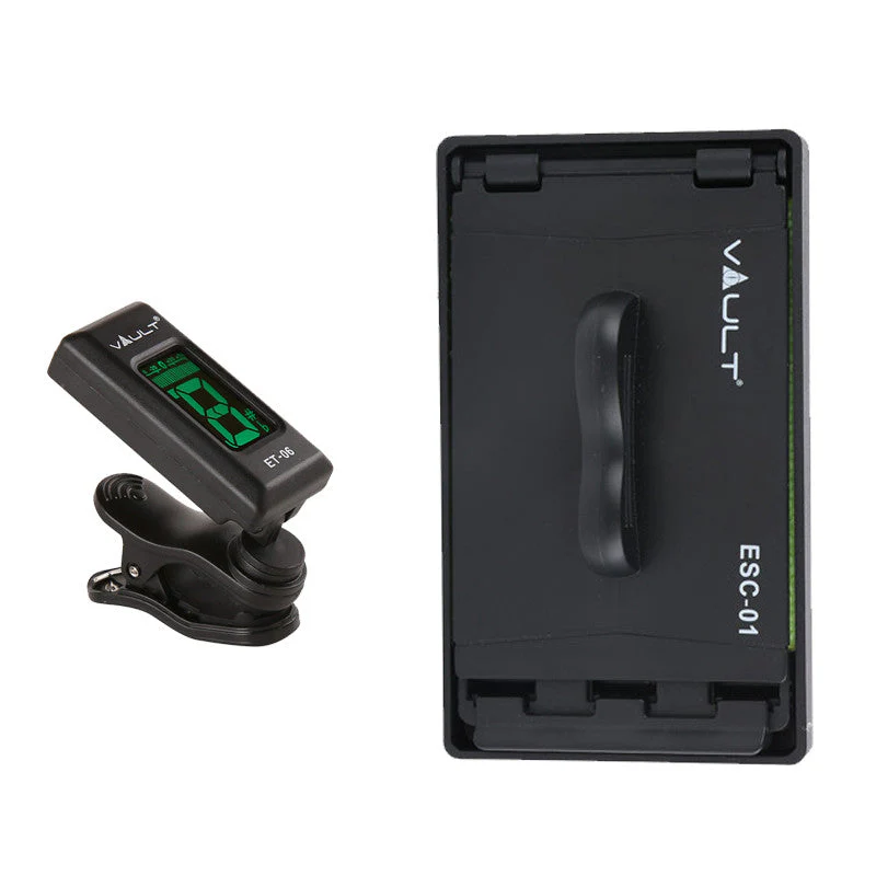 Vault ET-06 Easy Chromatic Guitar Tuner + Vault ESC-01 String Cleaner