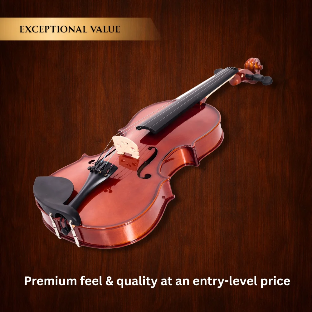 Vault Fiddler 4/4 Violin with Bow, Rosin & Case (Outfit) - Image 2