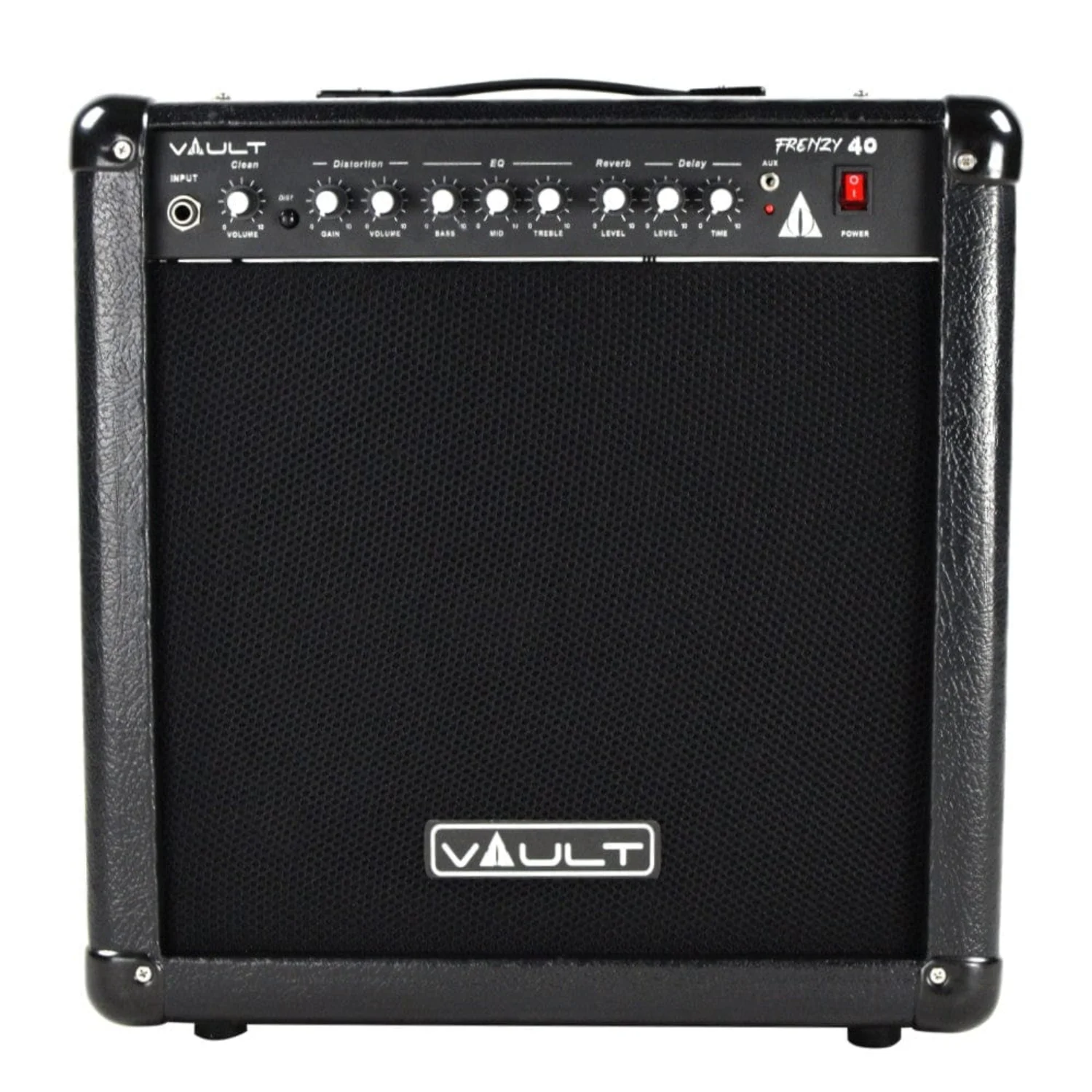 Vault Frenzy 40 Watt Combo Guitar Amplifier with Analog Distortion, Reverb & Delay All Playable Together