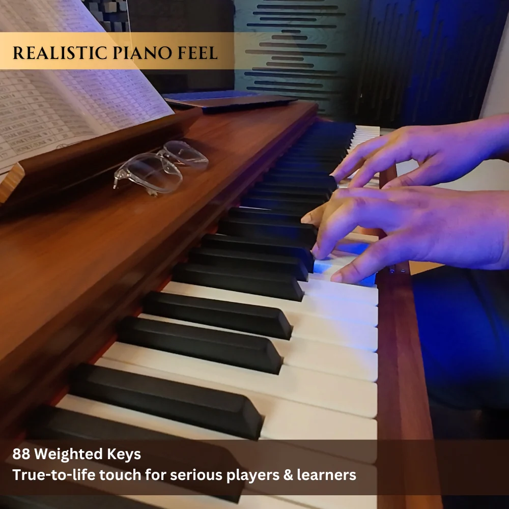 Vault Glide 88 Key Premium Digital Piano with Stand and Pedal - Image 6