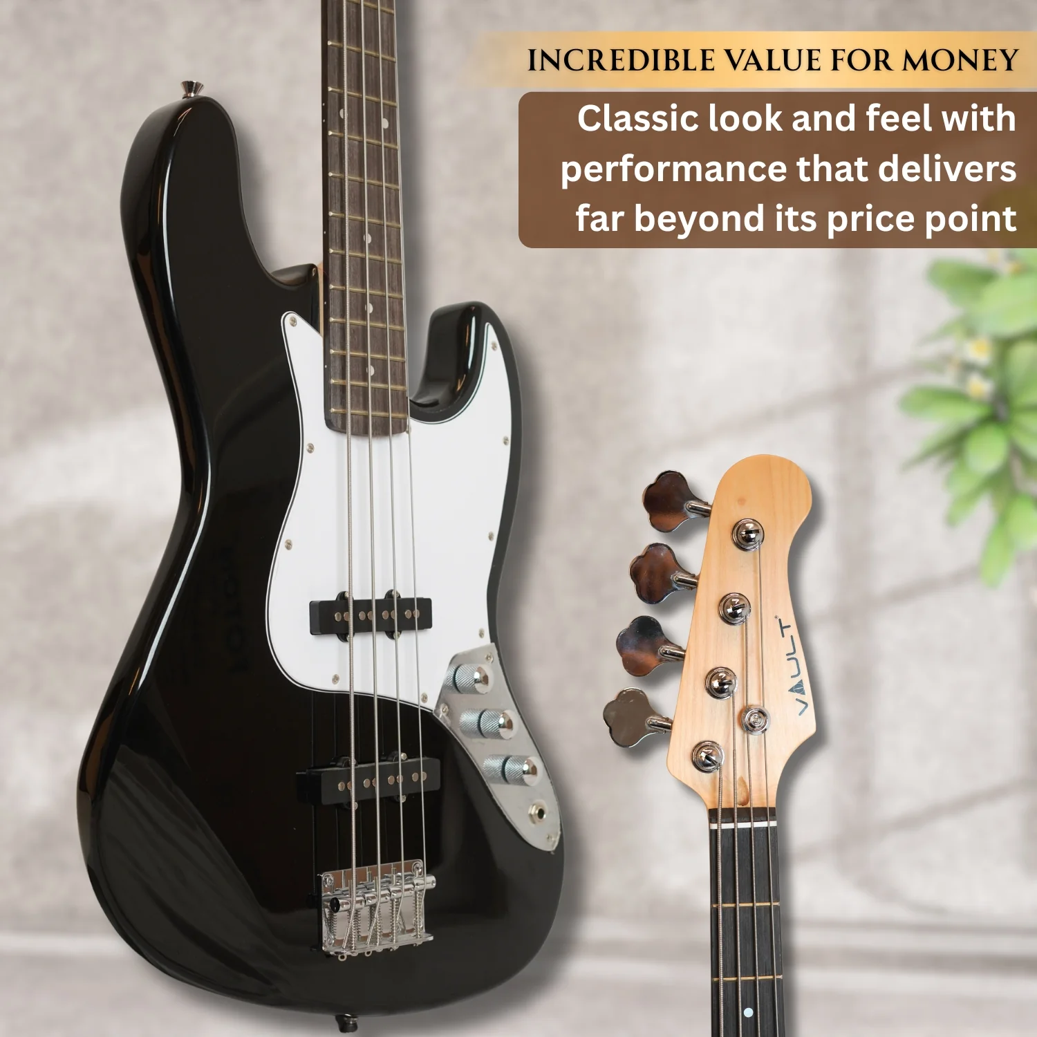 Vault JB4 Jazz Bass 4-String Bass Guitar - Image 5