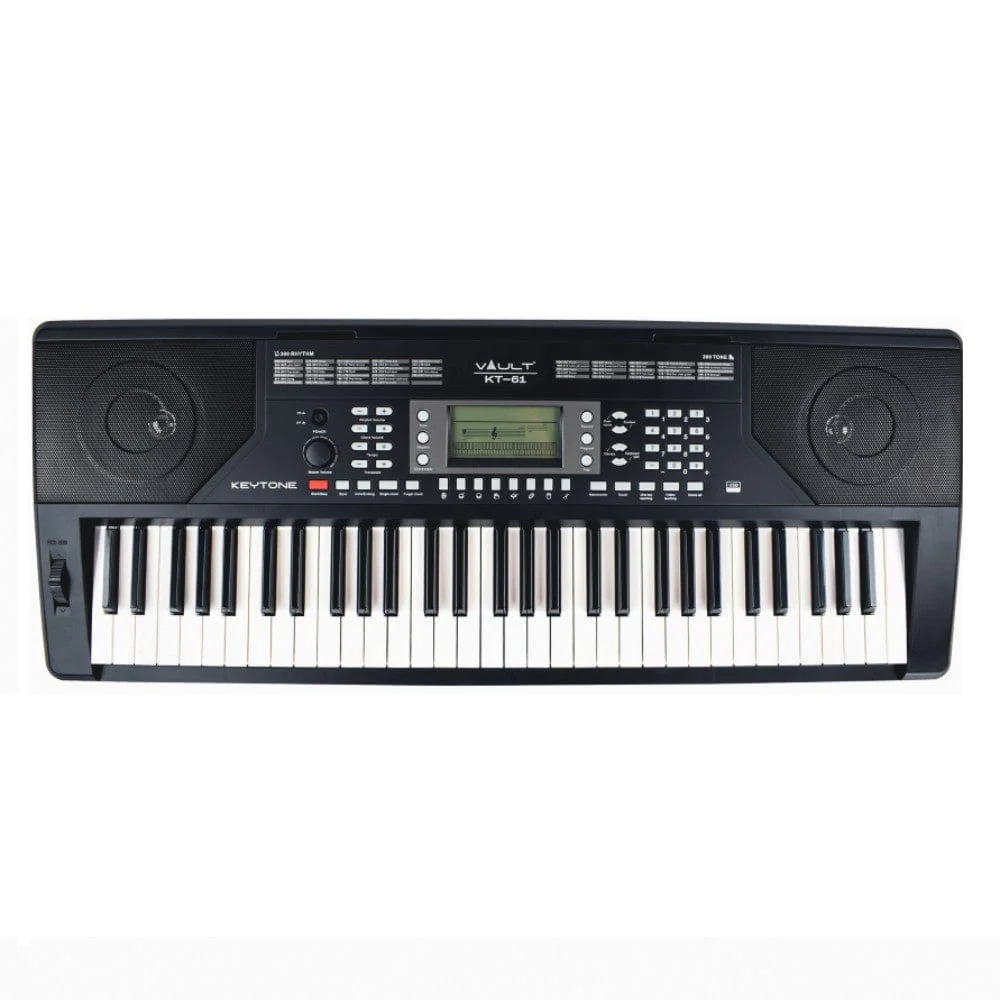 Vault KT-61 Keytone Touch Sensitive 61-Key Keyboard - Black - Open Box