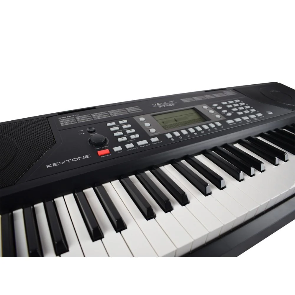 Vault KT-61 Keytone Touch Sensitive 61-Key Keyboard - Black - Open Box - Image 5