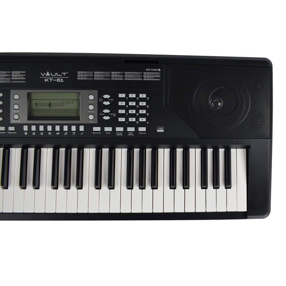 Vault KT-61 Keytone Touch Sensitive 61-Key Keyboard With Gigbag, Polishing Cloth, Online Lessons & Ebook - Image 4