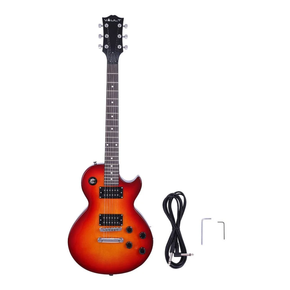 Vault LP1 Les Paul Style Electric Guitar with Gigbag, Amplifier, Tuner, Cable, Polishing Cloth & Ebook - Image 18