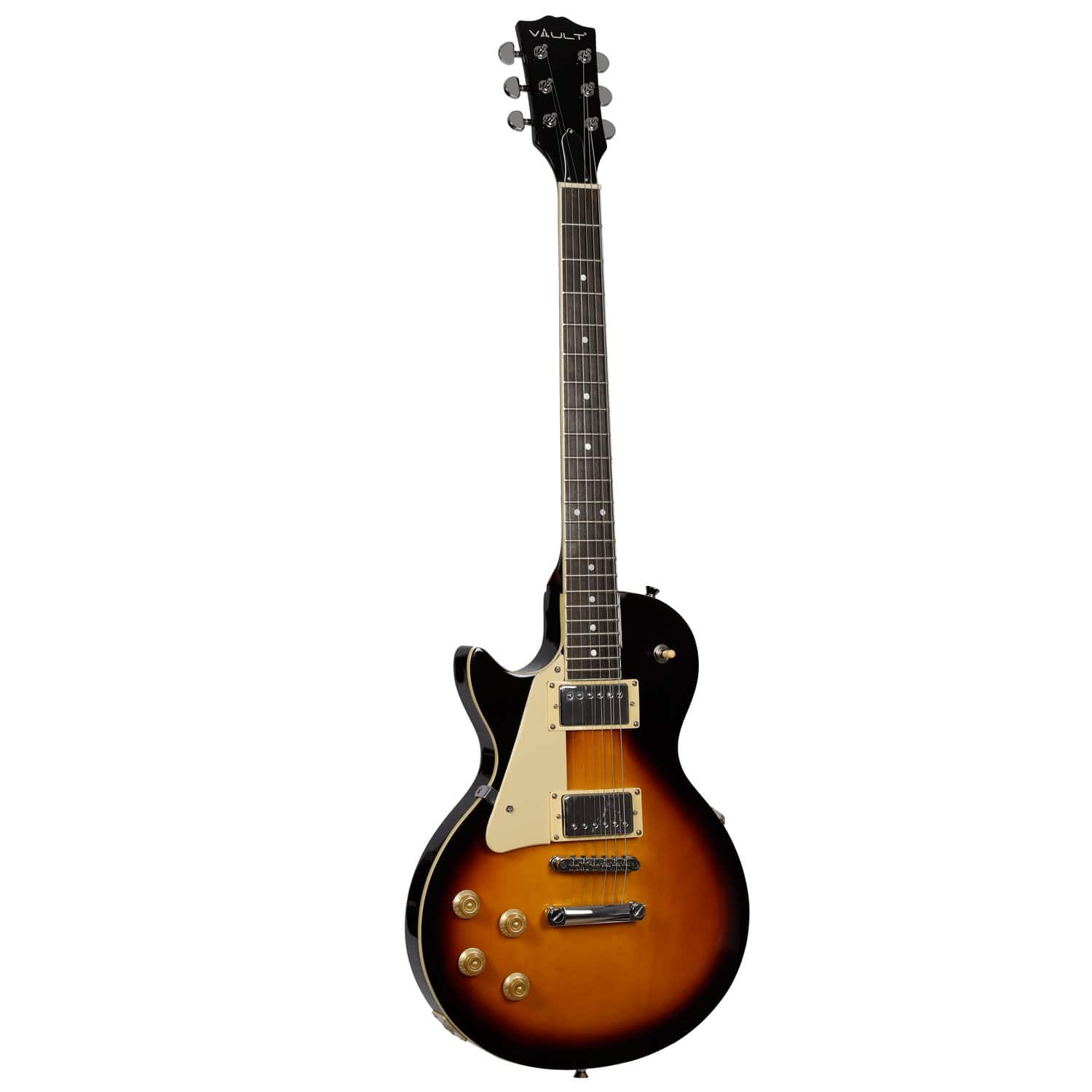 Vault LP1MN Les Paul Style Left-Handed 6-String Electric Guitar - Tobacco Sunburst - Image 3