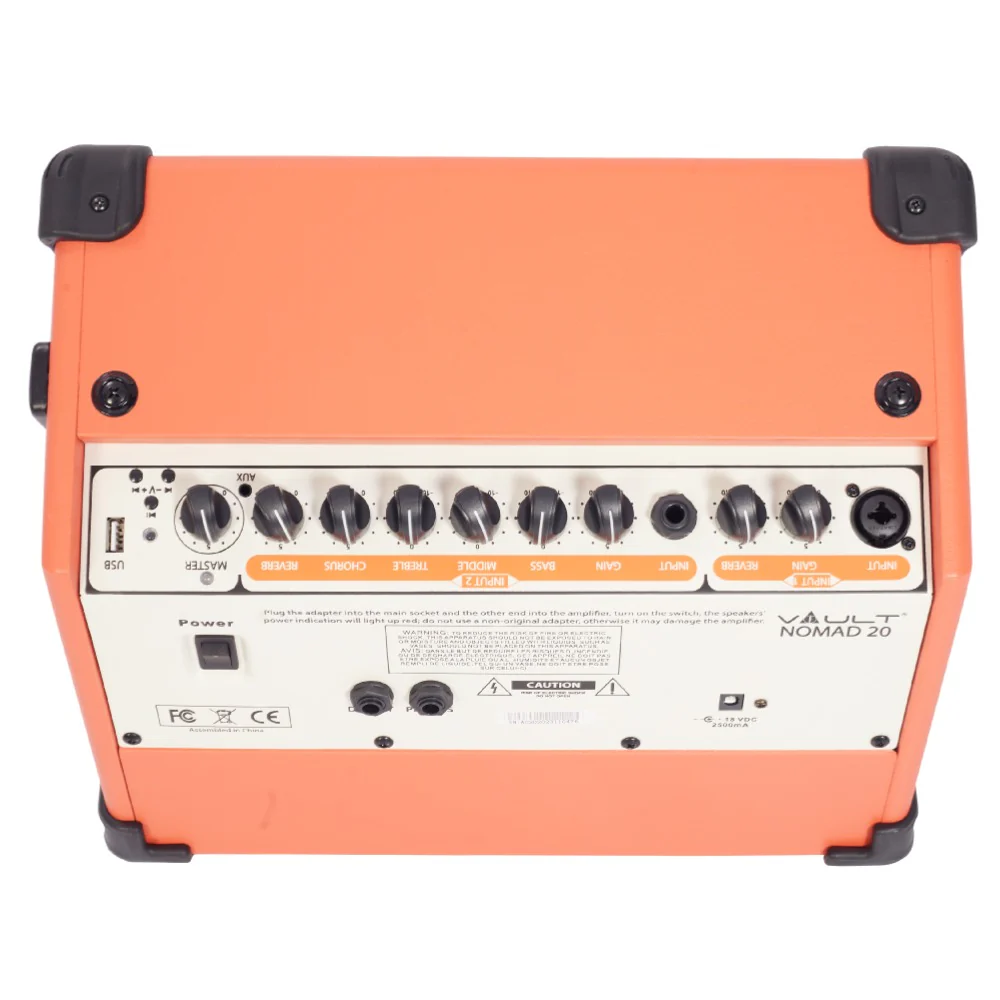 Vault Nomad 20 Twenty Watt Acoustic Guitar Two Channel Amplifier with Independent Chorus and Reverb Effects - Open Box - Image 5