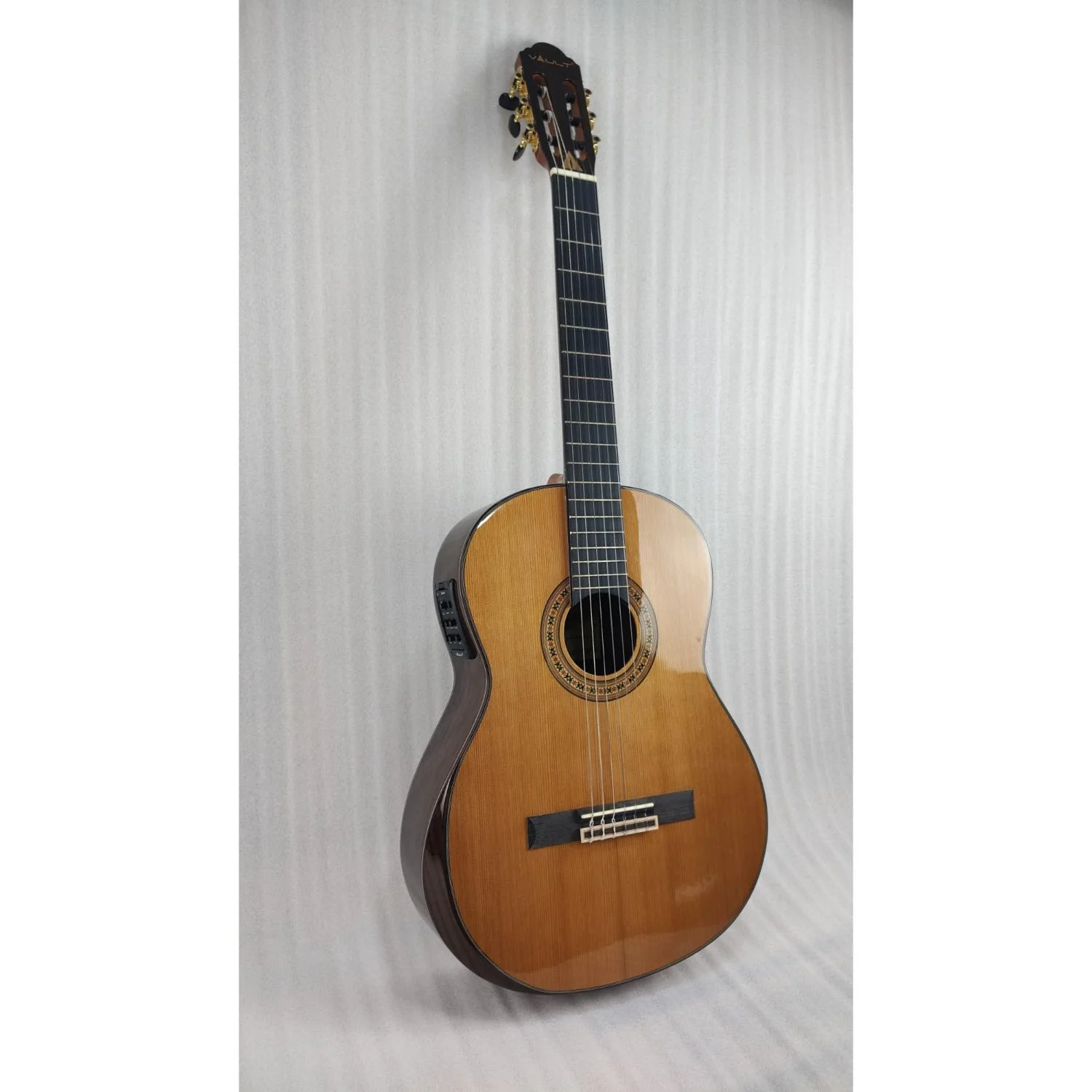 Vault Performer Pro All Solid Body Classical Guitar with Armrest and Dual EQ Pickup - Open Box - Image 4