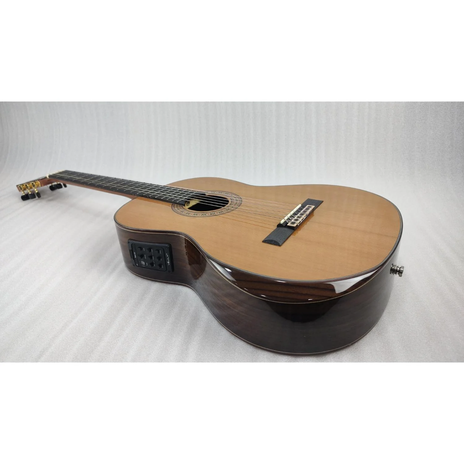 Vault Performer Pro All Solid Body Classical Guitar with Armrest and Dual EQ Pickup - Open Box - Image 9