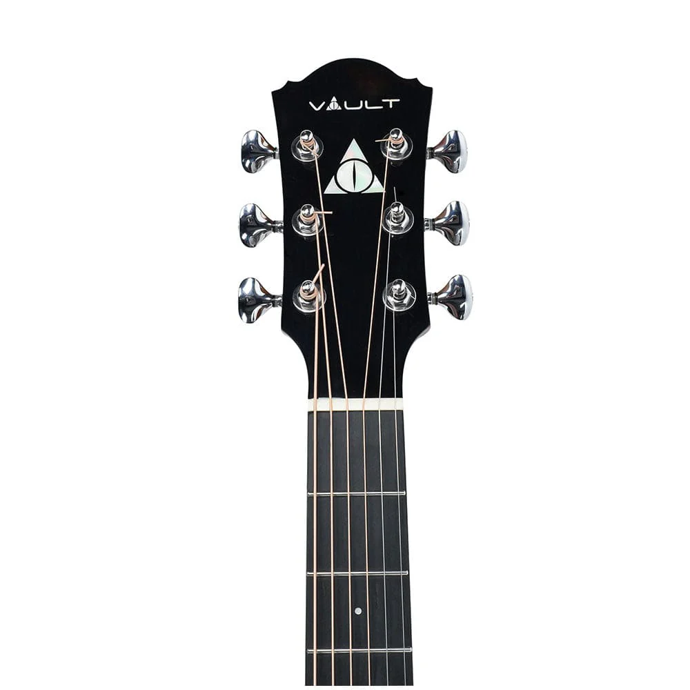 Vault Performer Pro All Solid Mahogany Premium Electro Acoustic Guitar With Paded Gigbag - Image 15