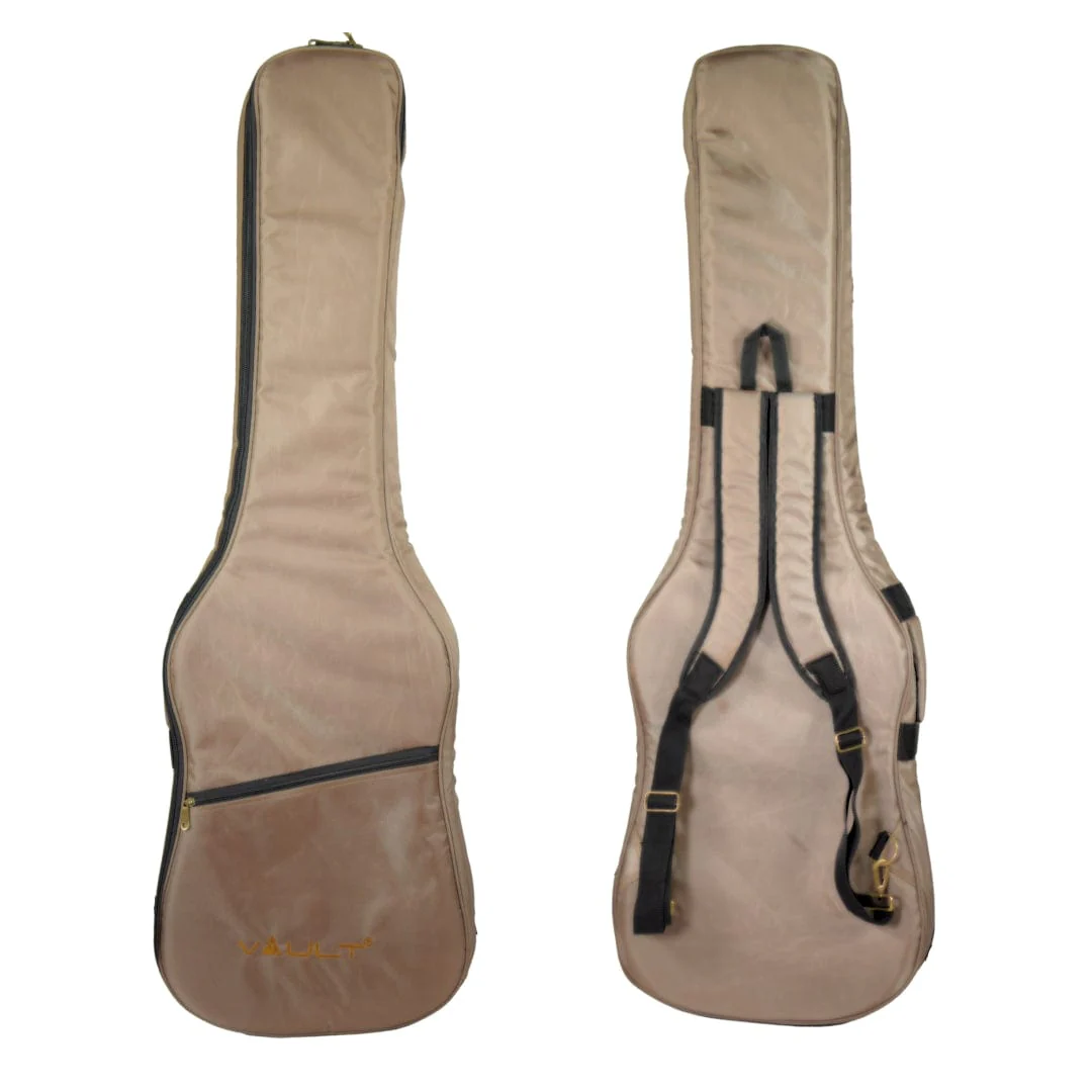 Vault Performer Pro JB4 String Electric Bass Guitar with Gigbag - High Gloss Solid Mahogany - Image 21