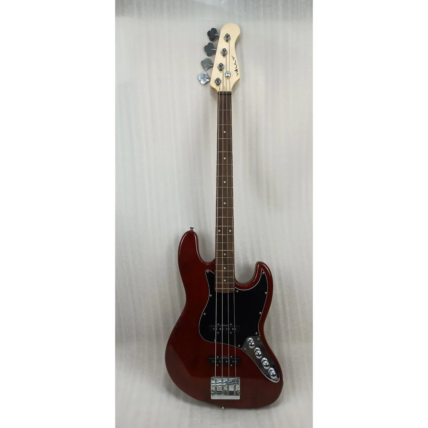 Vault Performer Pro JB4 String Electric Bass Guitar with Gigbag - High Gloss Solid Mahogany - Open Box