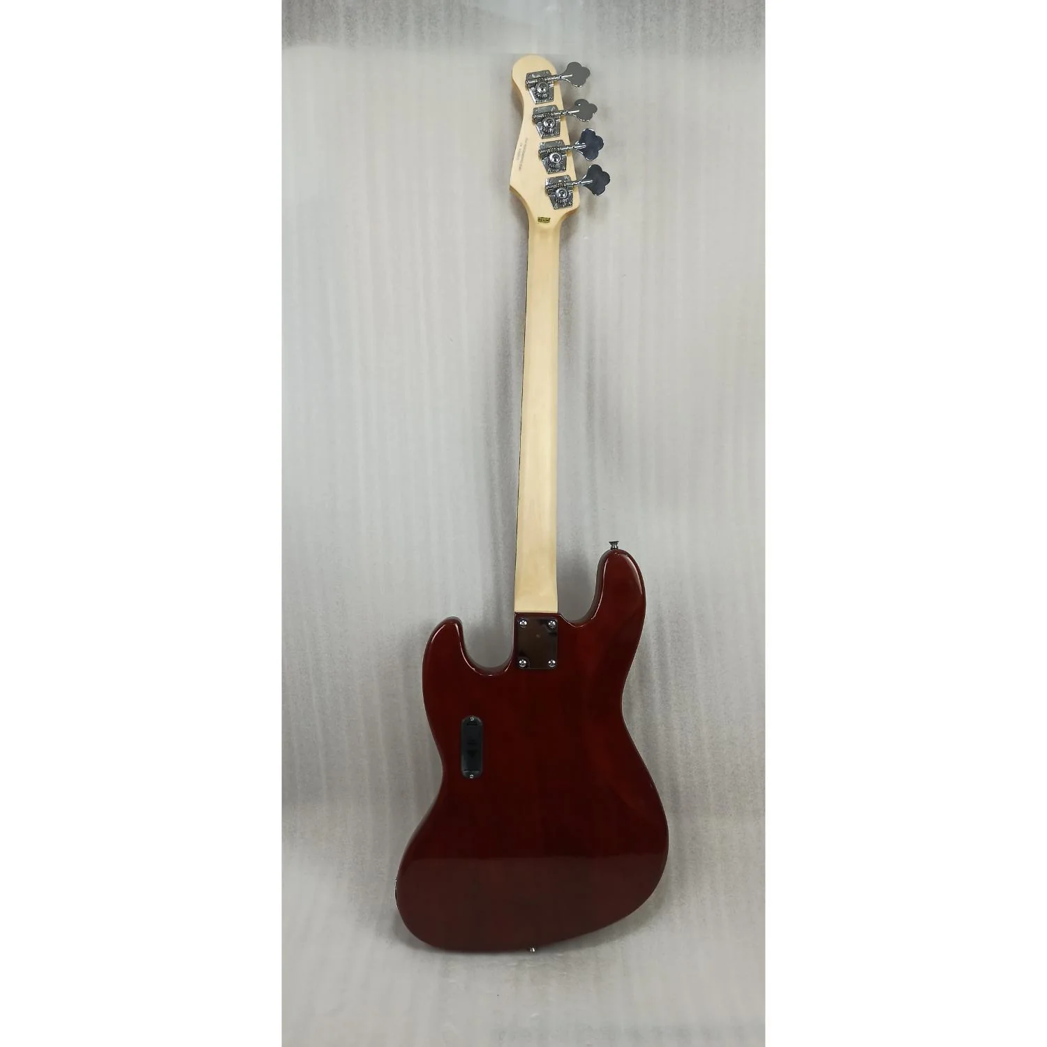 Vault Performer Pro JB4 String Electric Bass Guitar with Gigbag - High Gloss Solid Mahogany - Open Box - Image 4
