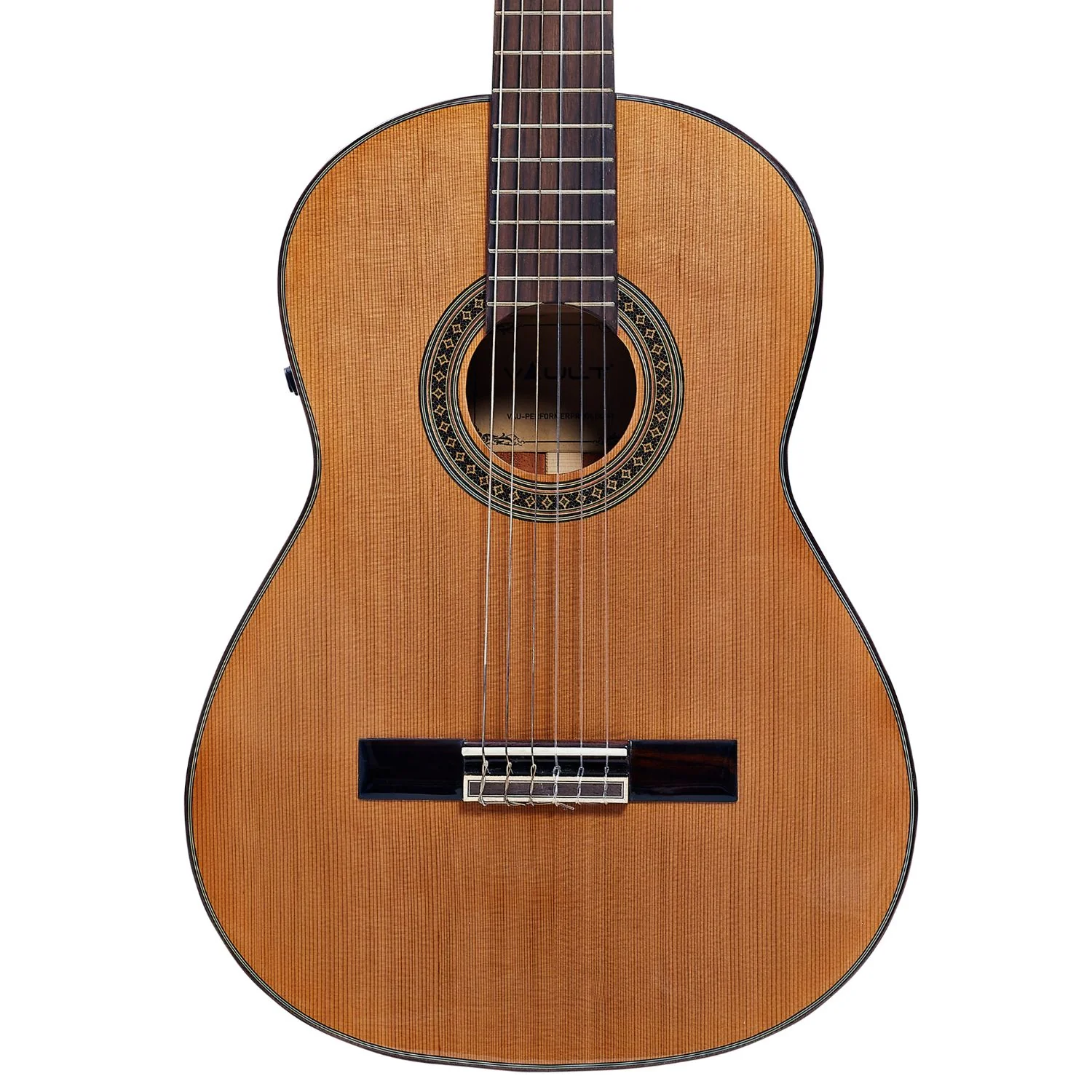 Vault Performer Pro Premium Classical Guitar with All Solid wood and Transacoustic EQ with Delay, Reverb, Chorus onboard effects and 25mm Paded Gigbag - Image 5