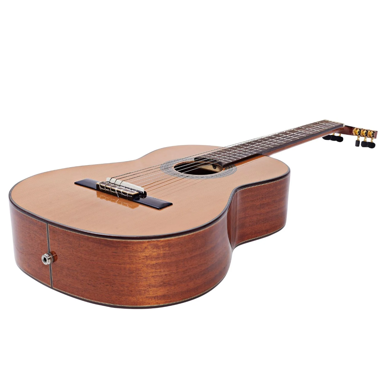 Vault Performer Pro Premium Classical Guitar with All Solid wood and Transacoustic EQ with Delay, Reverb, Chorus onboard effects and 25mm Paded Gigbag - Image 7