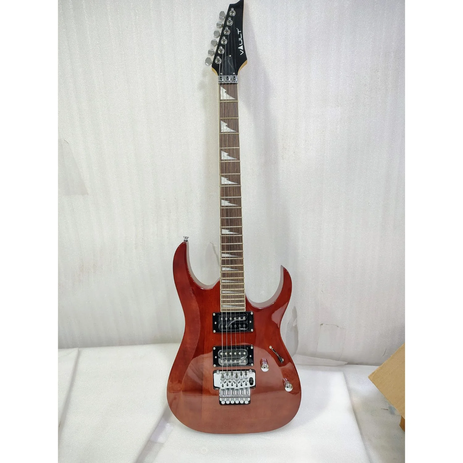 Vault Performer Pro RG 6 String Electric Guitar - High Gloss Solid Mahogany - Open Box - Image 17
