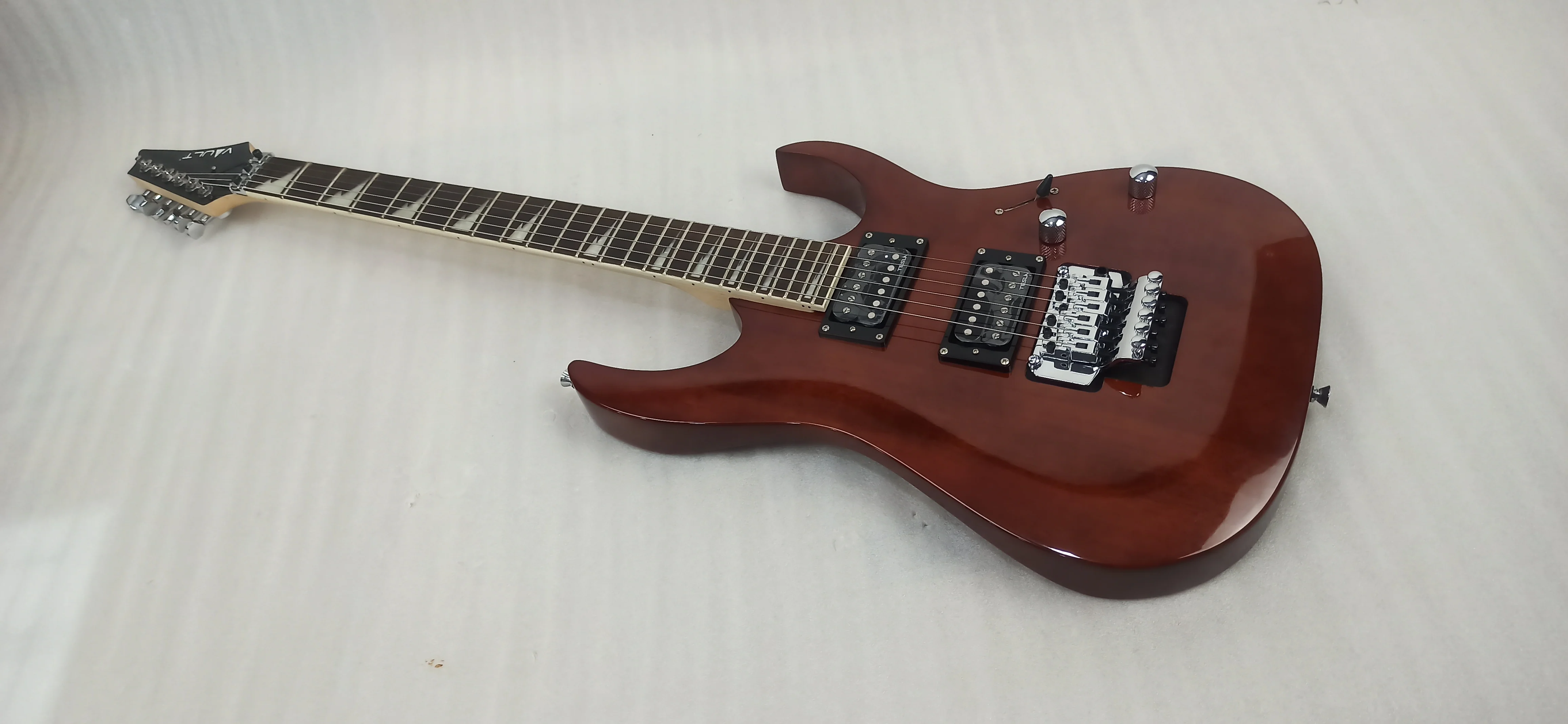 Vault Performer Pro RG 6 String Electric Guitar - High Gloss Solid Mahogany - Open Box - Image 2