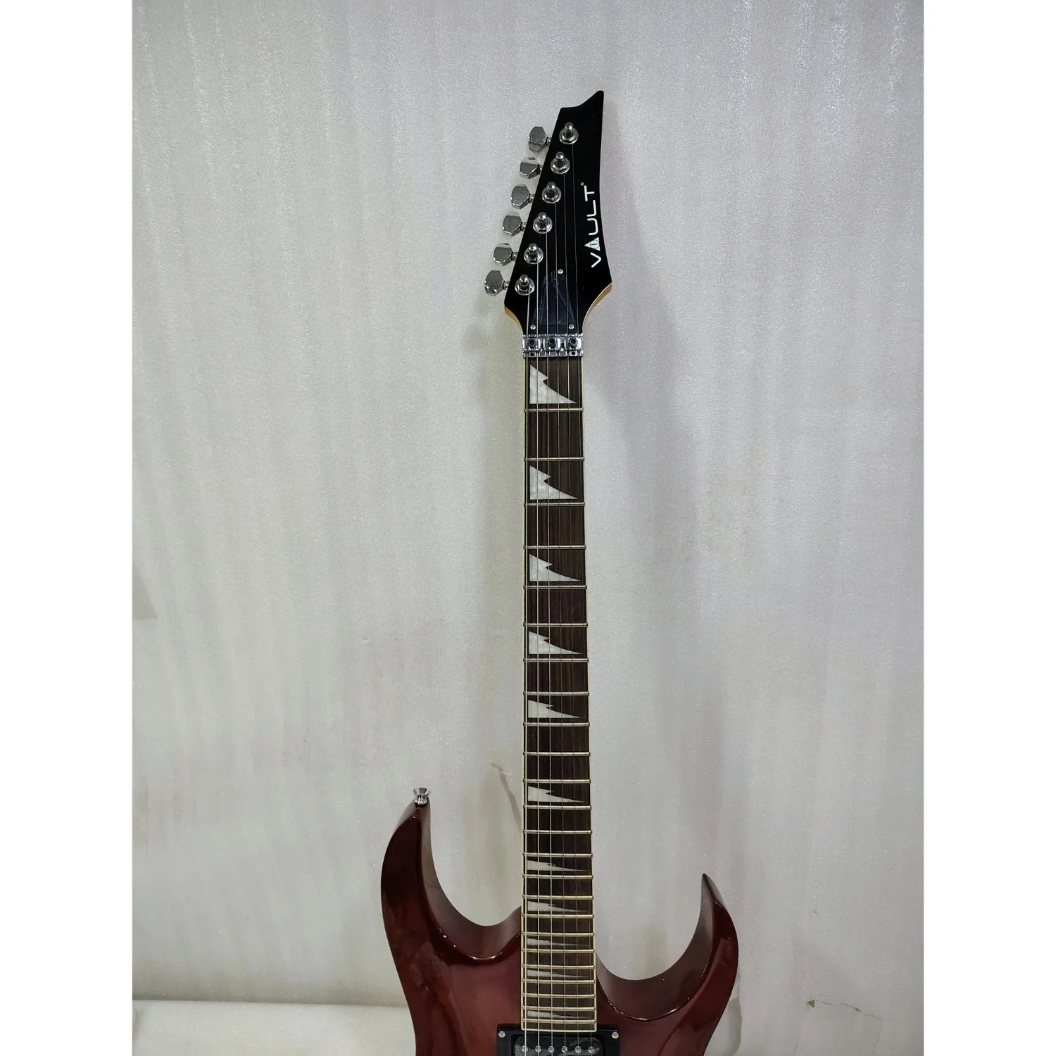 Vault Performer Pro RG 6 String Electric Guitar - High Gloss Solid Mahogany - Open Box - Image 21