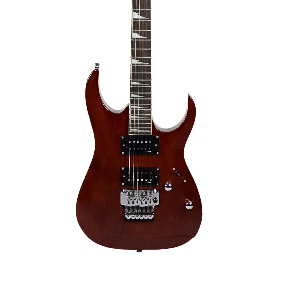 Vault Performer Pro RG 6 String Electric Guitar with Gigbag - High Gloss Solid Mahogany - Image 3