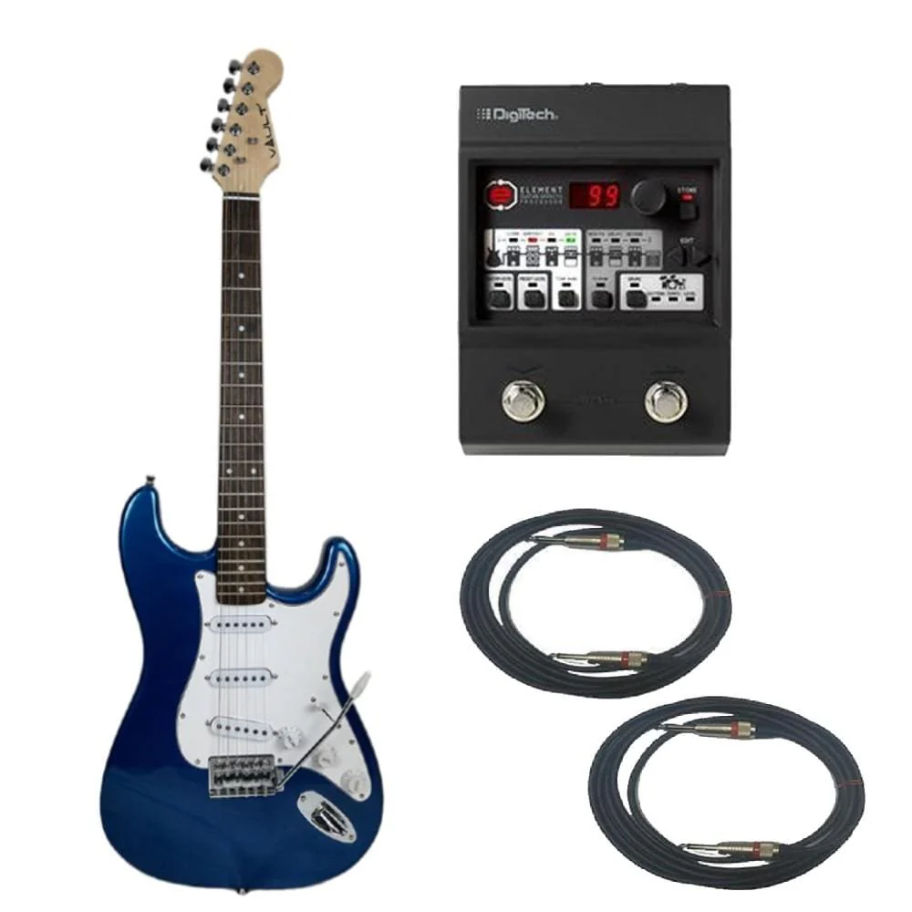 Vault ST1RW Electric Guitar Digitech Element Guitar Processor Bundle - Image 6