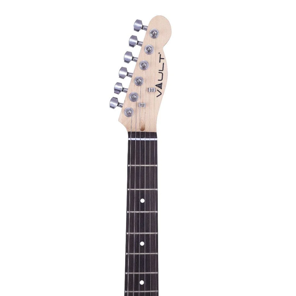 Vault TL1 Tele Style Electric Guitar with Gigbag, Amplifier, Tuner, Cable, Polishing Cloth & Ebook - Image 5