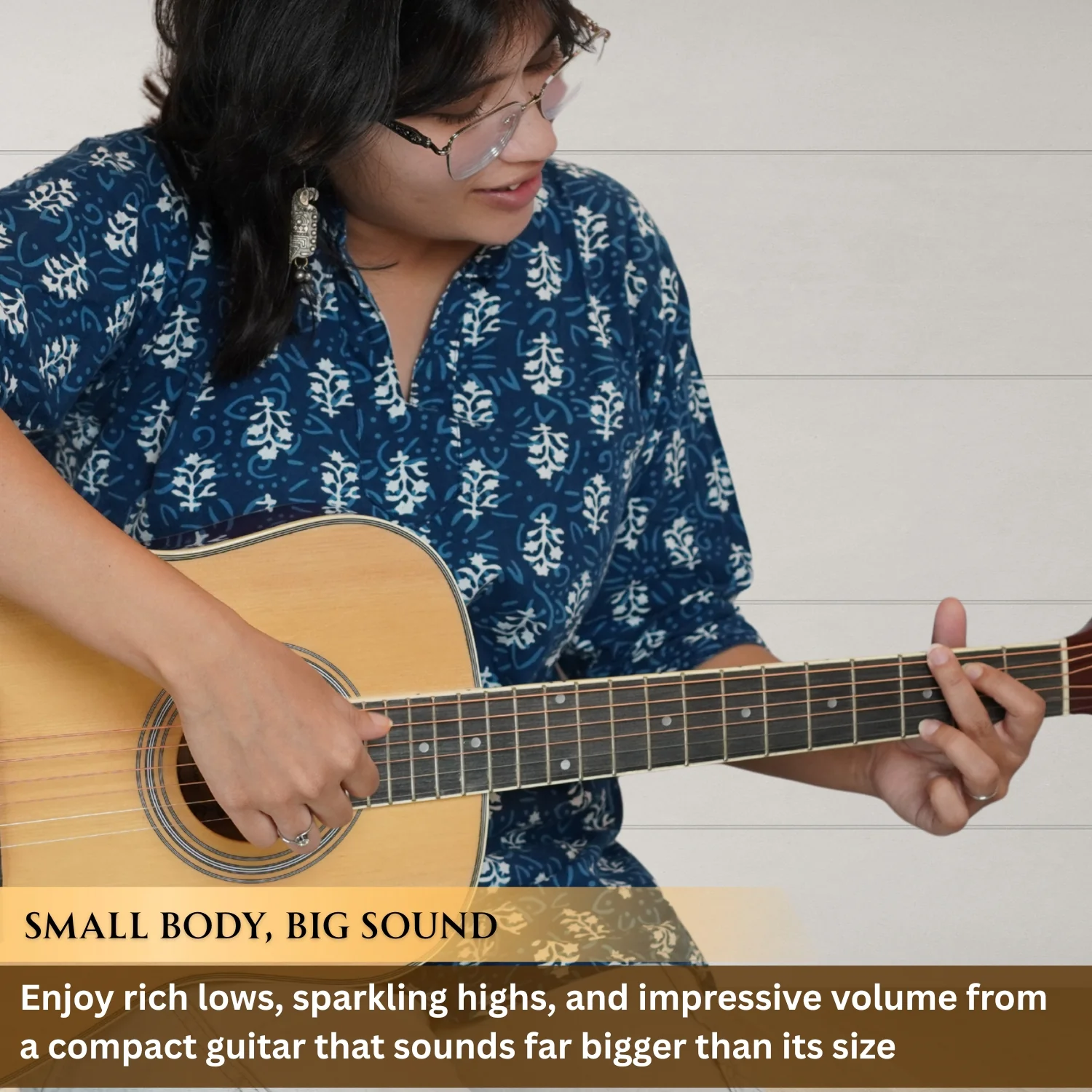 Vault Traveler 34 Inch Acoustic Guitar With Truss Rod, Bag, Strap, Strings, Polishing Cloth, String Winder and Picks - Perfect for Kids (Age 9-12 Years) - Image 7