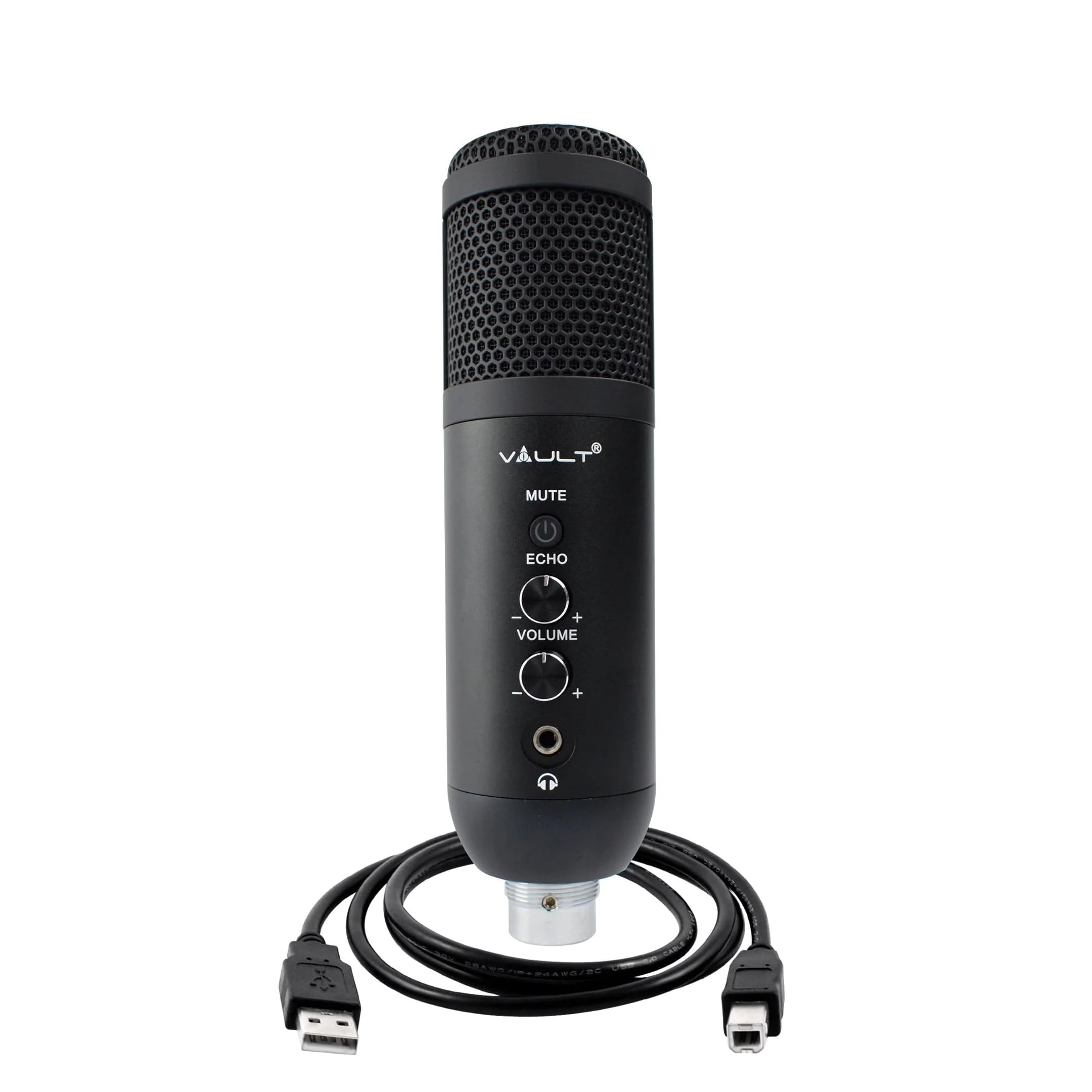 Vault UCM-FX USB Condenser Podcast Microphone Kit with built in headphone out Volume /Gain control and Mute button for Gaming, Podcasting, Conference Calls, Recording, Singing and Dubbing - (USB Mic - E01) - Open Box - Image 8