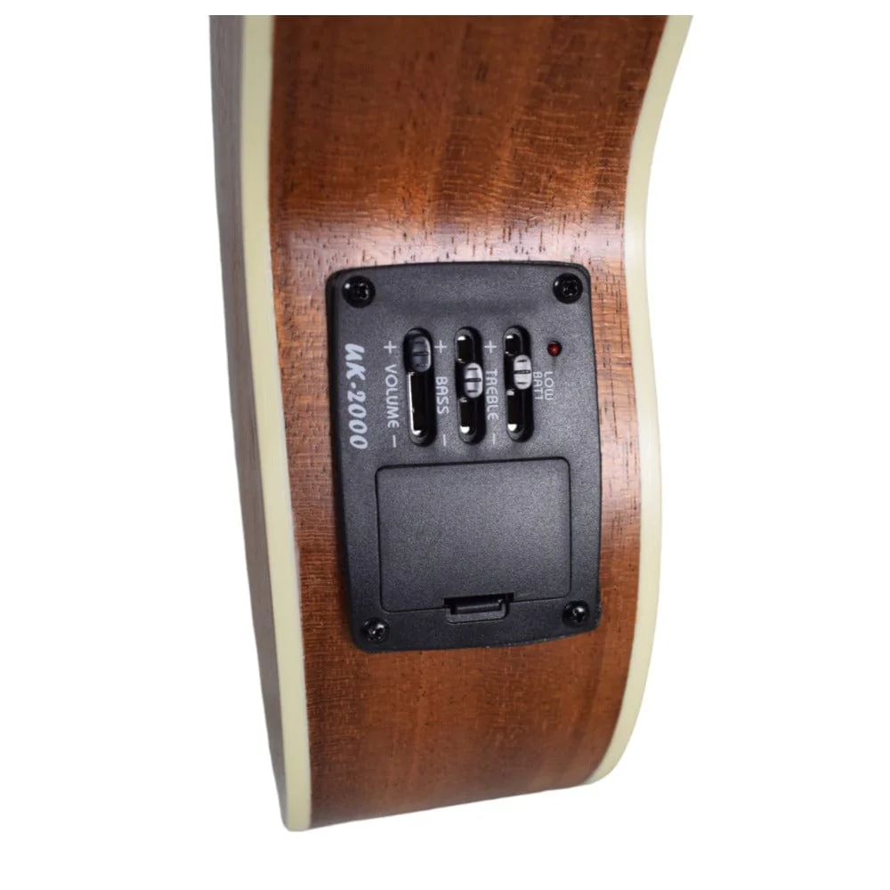 Vault UK-1000TCE 26-Inch Solid Spruce Top Premium Semi Cutaway Electro- Acoustic Tenor Ukulele - Open Box - Image 2