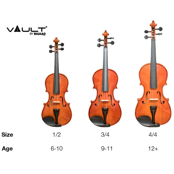 Vault VI1050 4/4 Pro Violin With Hard Case, Rosin and Bow - Image 9