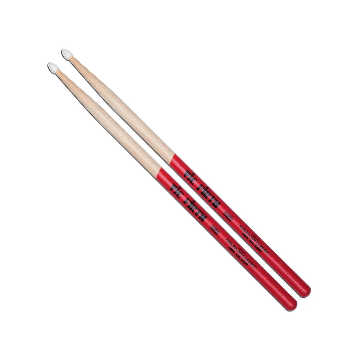 Vic Firth 5BNVG American Classic 5B Nylon Tip Drumsticks with Vic Grip
