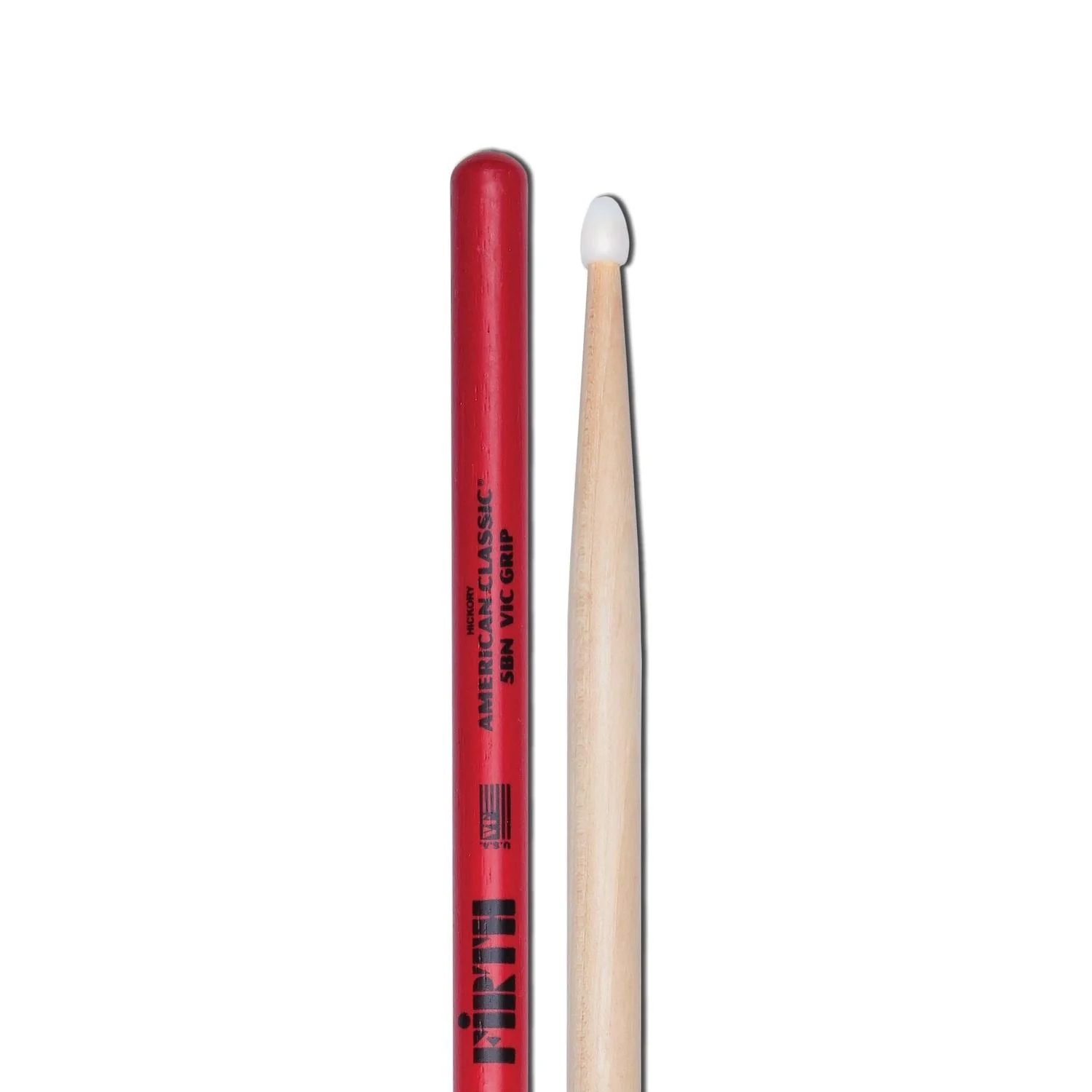 Vic Firth 5BNVG American Classic 5B Nylon Tip Drumsticks with Vic Grip - Image 4