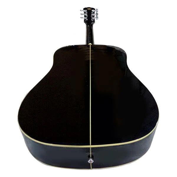 Washburn WD10B 6-String Acoustic Guitar - Black - Image 4