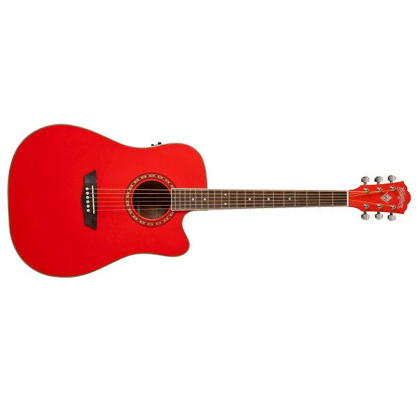 Washburn WD10CEB/BL/R Apprentice Series Acoustic Guitar - Image 3