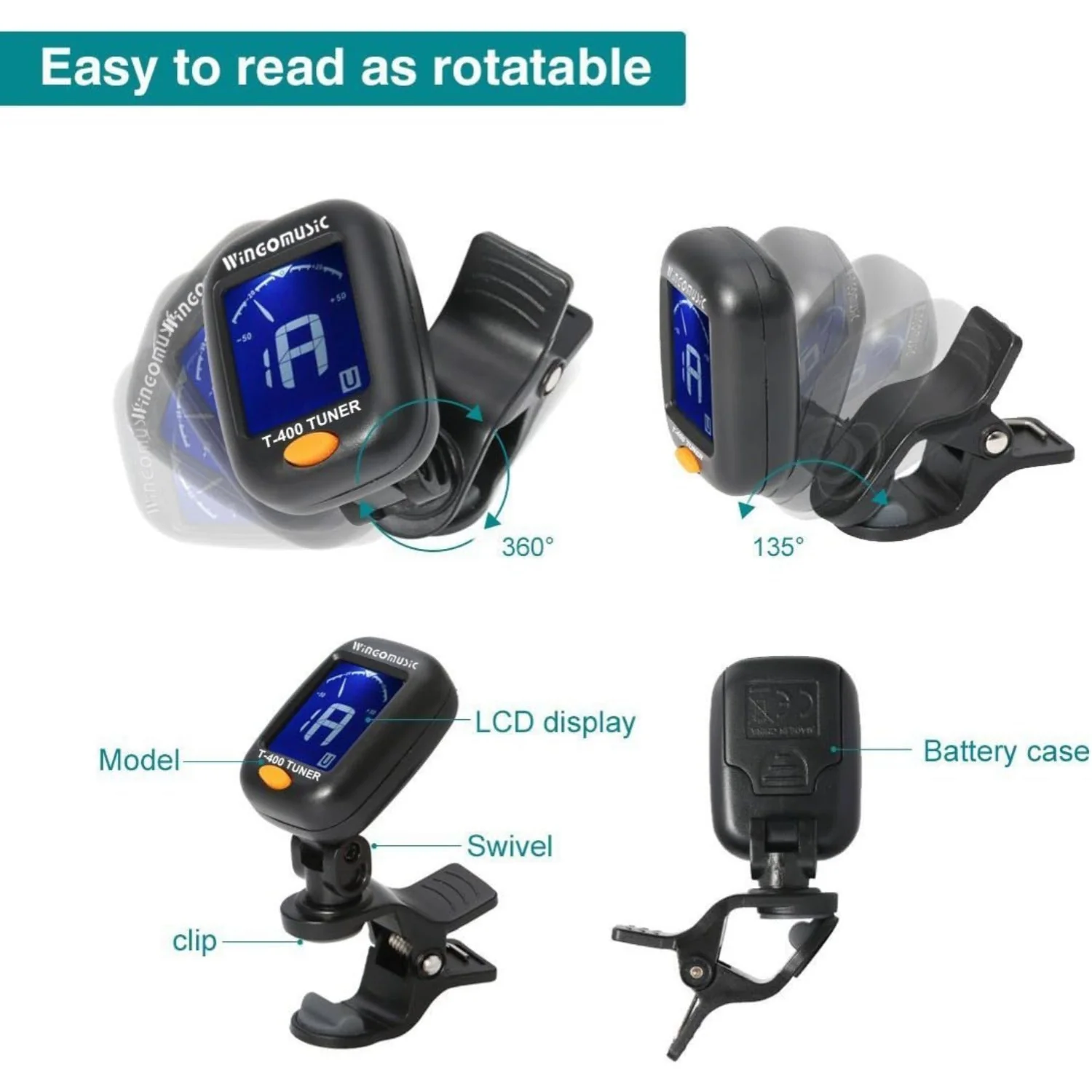 Wingo T-400 Guitar Tuner - Image 3