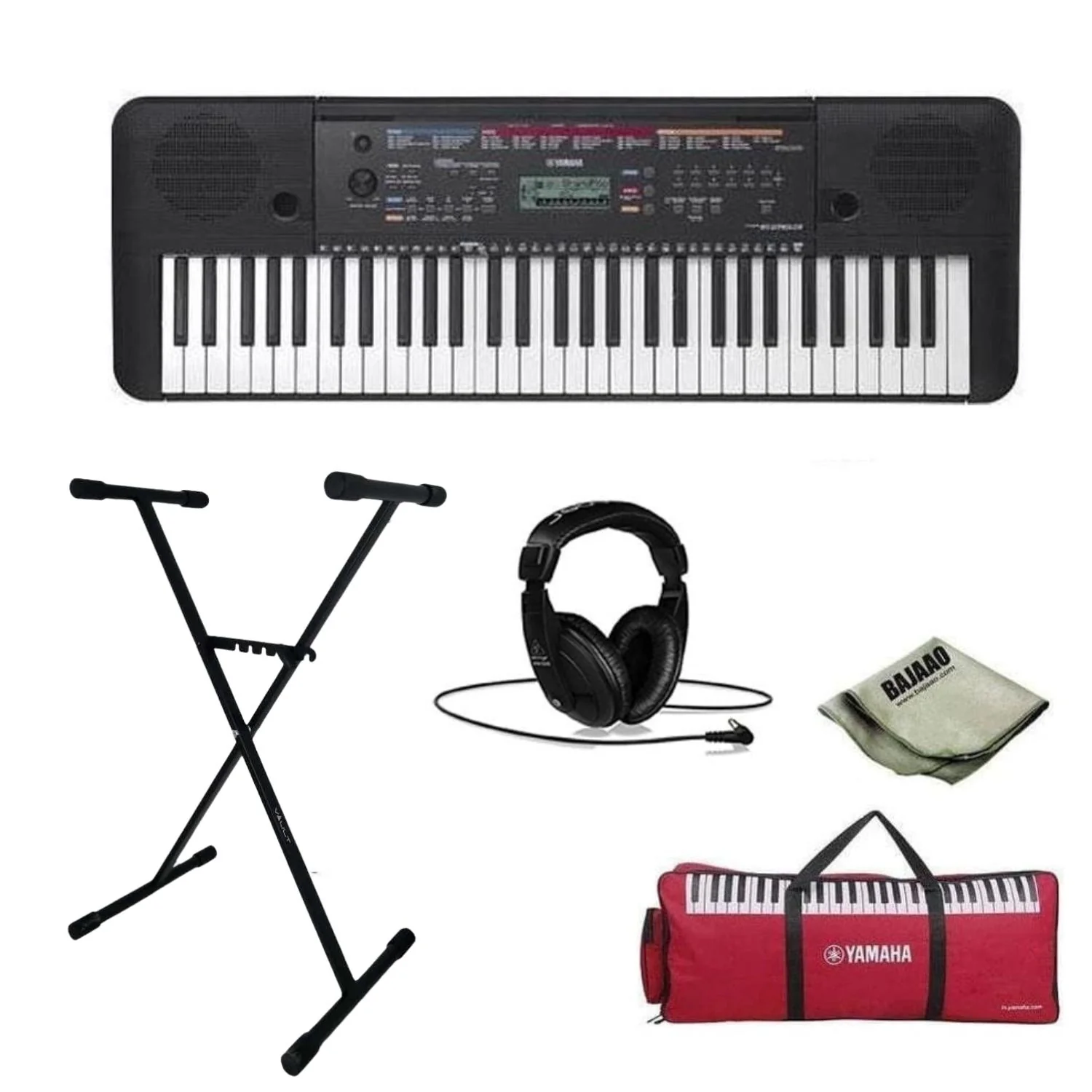 Yamaha PSR-E263 61-Key Portable Keyboard with Stand, Gig Bag, Polishing Cloth and Headphones - Image 2