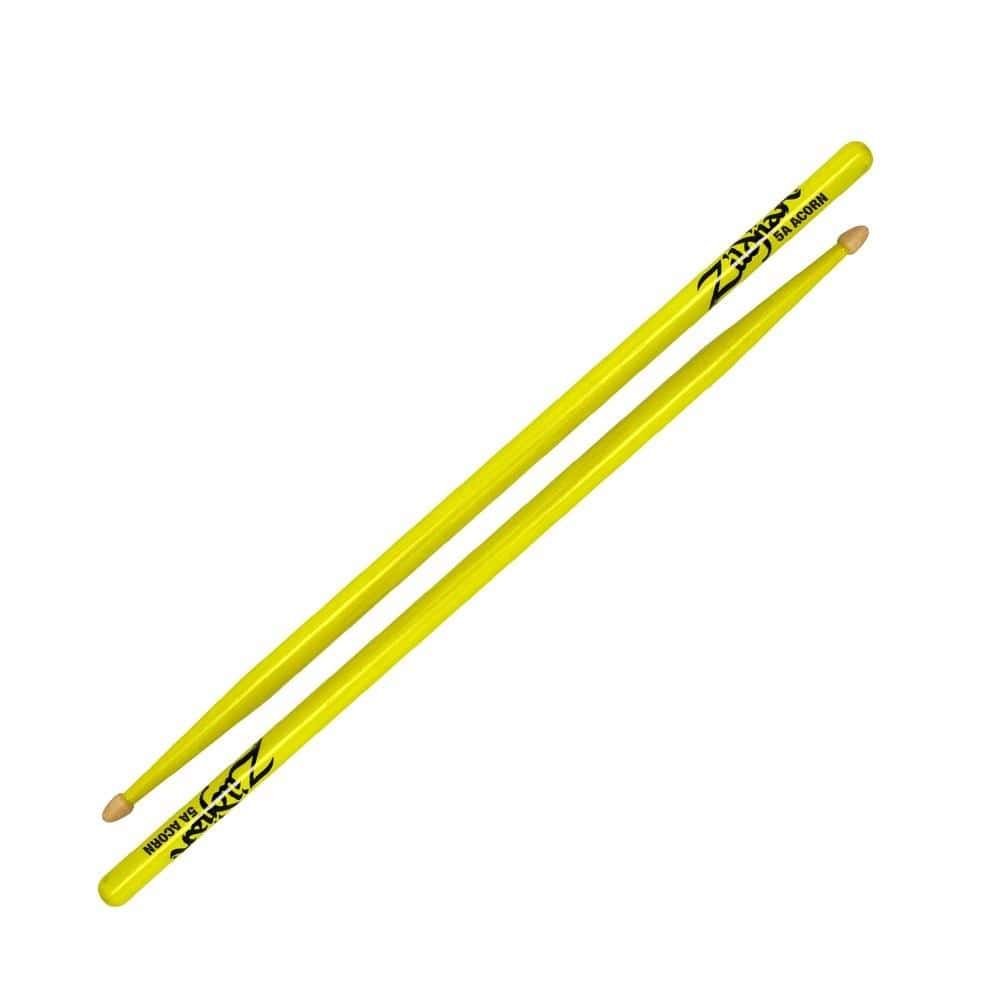 Zildjian 5ACWDGY Acorn Neon Drumstick - Yellow - 5A